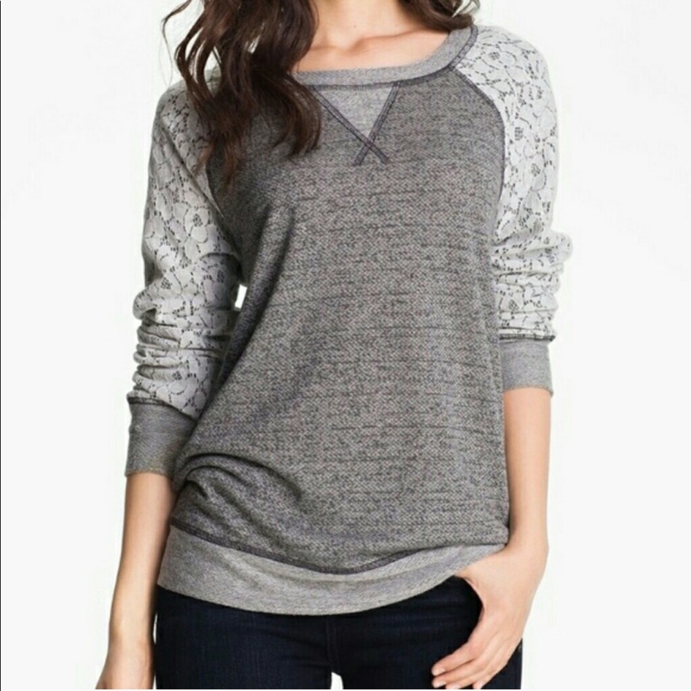 Philosophy Lace Sleeve Sweater